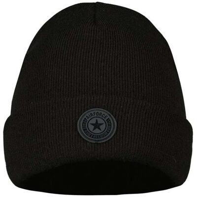 Airforce Bonnet Beanie Small Logo Zwart ONE unisex Airforce Bonnet Beanie Small Logo Zwart ONE unisex