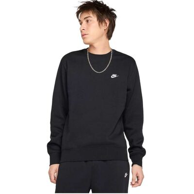 Nike Brushed Fleece Crew Zwart XXL male Nike Brushed Fleece Crew Zwart XXL male