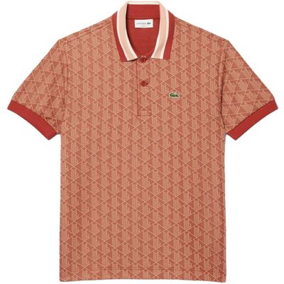 Lacoste Jacquard Poloshirt Oranje 4 male Lacoste Jacquard Poloshirt Oranje 4 male