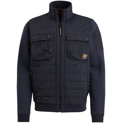 Pme Legend Zip Jacket Sweat Mixed Padded Blauw 3XL male Pme Legend Zip Jacket Sweat Mixed Padded Blauw 3XL male