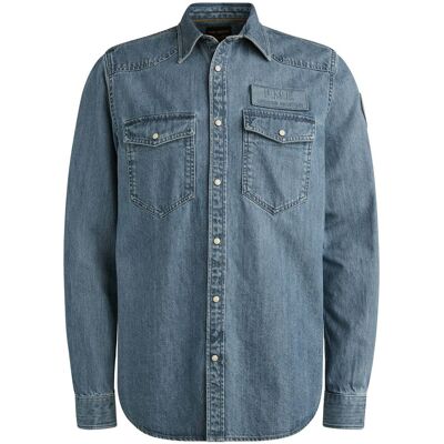 Pme Legend Long Sleeve Shirt Indigo Denim Jeans-Blauw M male Pme Legend Long Sleeve Shirt Indigo Denim Jeans-Blauw M male