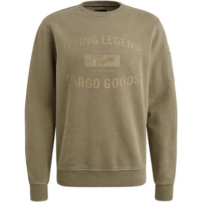 Pme Legend Crewneck Peach Fleece Groen M male Pme Legend Crewneck Peach Fleece Groen M male