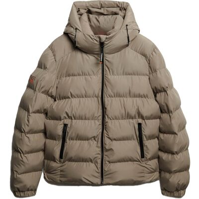 Superdry Hooded Sports Puffer Jacket Beige 3XL male Superdry Hooded Sports Puffer Jacket Beige 3XL male