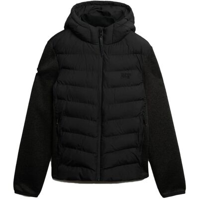 Superdry Hooded Storm Knit Hybrid Jkt Zwart XL male Superdry Hooded Storm Knit Hybrid Jkt Zwart XL male