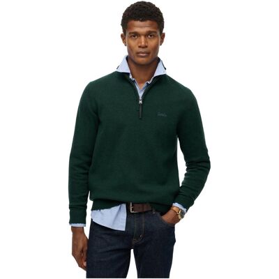 Superdry Wool Blend Half Zip Jumper Groen 3XL male Superdry Wool Blend Half Zip Jumper Groen 3XL male