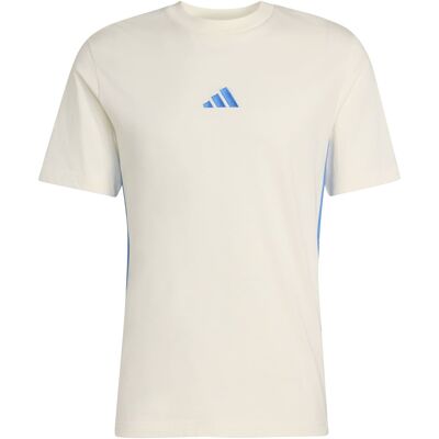 Adidas 3-stripes Cotton T-shirt Off-White 3XL male Adidas 3-stripes Cotton T-shirt Off-White 3XL male