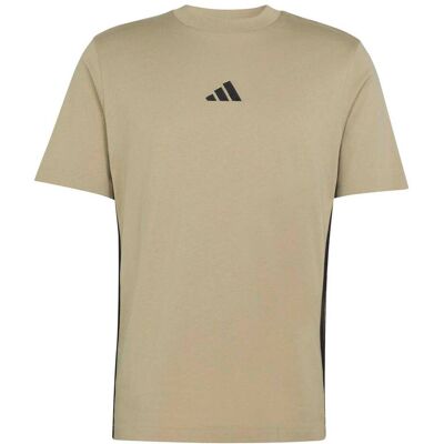 Adidas 3-stripes Cotton T-shirt Groen S male Adidas 3-stripes Cotton T-shirt Groen S male