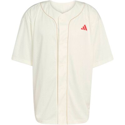 Adidas Stadium Mesh Honkbalshirt Off-White XL male Adidas Stadium Mesh Honkbalshirt Off-White XL male