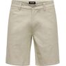 Only&Sons Mark Cotton Linen Shorts Bruin XXL male