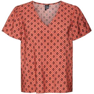 Vero Moda Josie V-neck Top Koraal S female Vero Moda Josie V-neck Top Koraal S female