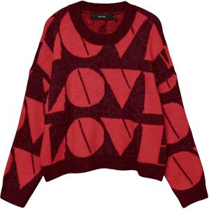 Vero Moda Love Pullover Rood L female Vero Moda Love Pullover Rood L female