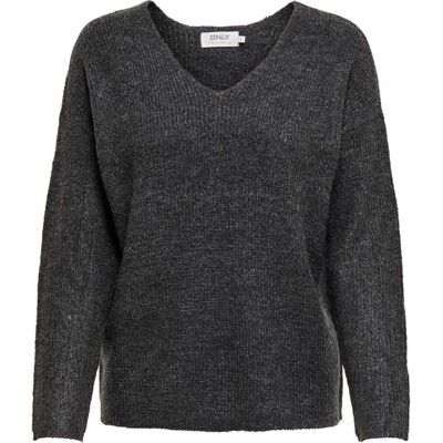 Only Camilla V-neck Pullover Antraciet XS female Only Camilla V-neck Pullover Antraciet XS female