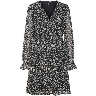 Vero Moda Holly Smock Short Dress Zwart XS female Vero Moda Holly Smock Short Dress Zwart XS female