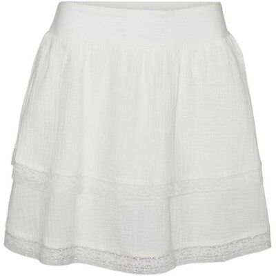 Vero Moda Natali Short Lace Skirt Wit XL female Vero Moda Natali Short Lace Skirt Wit XL female