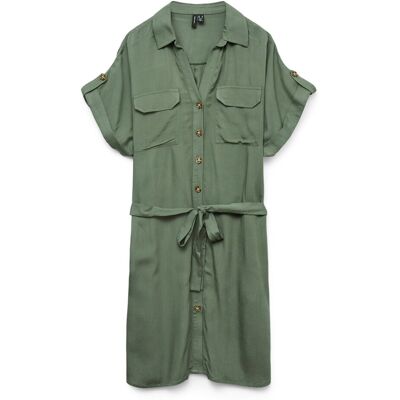 Vero Moda Bumpy Korte Jurk Groen XS female Vero Moda Bumpy Korte Jurk Groen XS female
