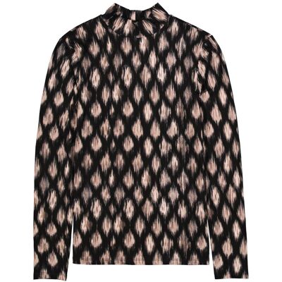 Garcia Print Longsleeve Tee Dames Taupe XS female Garcia Print Longsleeve Tee Dames Taupe XS female