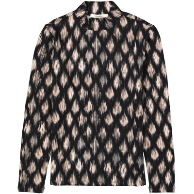 Garcia Print Longsleeve Tee Dames Zwart XS female Garcia Print Longsleeve Tee Dames Zwart XS female