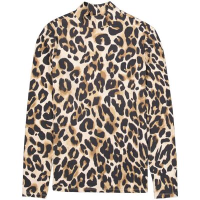 Garcia Print Longsleeve Tee Dames Beige M female Garcia Print Longsleeve Tee Dames Beige M female