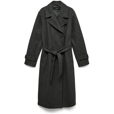 Vero Moda Fortunevega Long Trenchcoat Antraciet XL female Vero Moda Fortunevega Long Trenchcoat Antraciet XL female