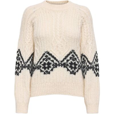 Jacqueline De Yong Naomi Raglan Jacqueline Cable Pull Ecru XL female Jacqueline De Yong Naomi Raglan Jacqueline Cable Pull Ecru XL female