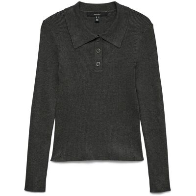 Vero Moda Siljerib Poloneck Pullover Antraciet S female Vero Moda Siljerib Poloneck Pullover Antraciet S female