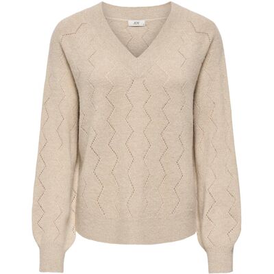 Jacqueline De Yong Aspen Life Pullover Knit Beige L female Jacqueline De Yong Aspen Life Pullover Knit Beige L female