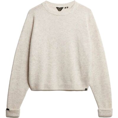 Superdry Slouchy Crew Neck Jumper Beige 38 female Superdry Slouchy Crew Neck Jumper Beige 38 female