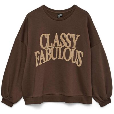 Vero Moda Vmfabia Sl Brushed Sweat Exp Bruin XL female Vero Moda Vmfabia Sl Brushed Sweat Exp Bruin XL female