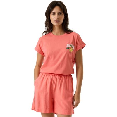 Garcia Ladies T-shirt Short Sleeve Koraal M female Garcia Ladies T-shirt Short Sleeve Koraal M female