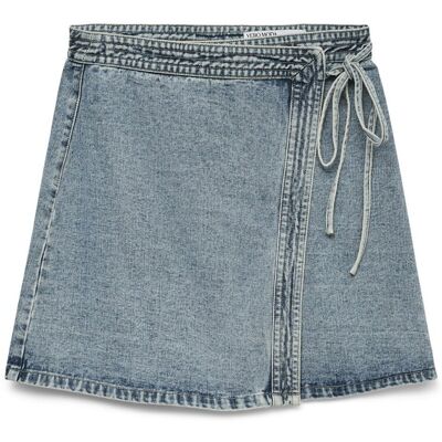 Vero Moda Vmliza Denim Wrap Skort Dames Lichtblauw S female Vero Moda Vmliza Denim Wrap Skort Dames Lichtblauw S female