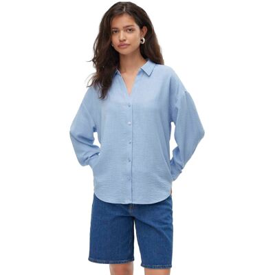 Vero Moda Elaney Queeny Ls Shirt Blauw XS female Vero Moda Elaney Queeny Ls Shirt Blauw XS female
