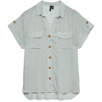 Vero Moda Vmbumpy Ss Blouse Dames Wit XL female Vero Moda Vmbumpy Ss Blouse Dames Wit XL female