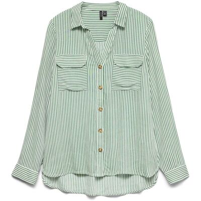 Vero Moda Bumpy Long Sleeve Blouse Groen L female Vero Moda Bumpy Long Sleeve Blouse Groen L female