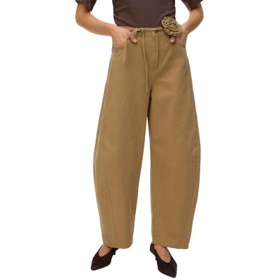 Vero Moda Kaitlin Wide Barrel Jeans Beige 29/"30 female Vero Moda Kaitlin Wide Barrel Jeans Beige 29/"30 female
