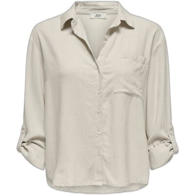 Jacqueline De Yong Caya Linen Loose Shirt Dames Off-White XS female Jacqueline De Yong Caya Linen Loose Shirt Dames Off-White XS female