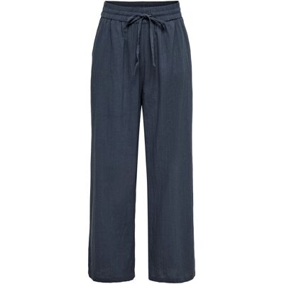 Only Onltizana Cotton Loose Pants Dames Blauw L female Only Onltizana Cotton Loose Pants Dames Blauw L female