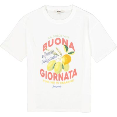 Garcia Ladies T-shirt Ss Off-White XL female Garcia Ladies T-shirt Ss Off-White XL female