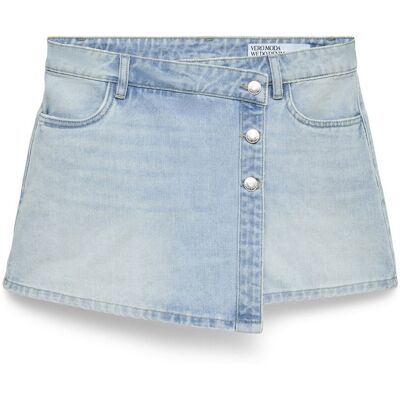 Vero Moda Vmsimone Hr Denim Skort Mix Dames Lichtblauw XL female Vero Moda Vmsimone Hr Denim Skort Mix Dames Lichtblauw XL female