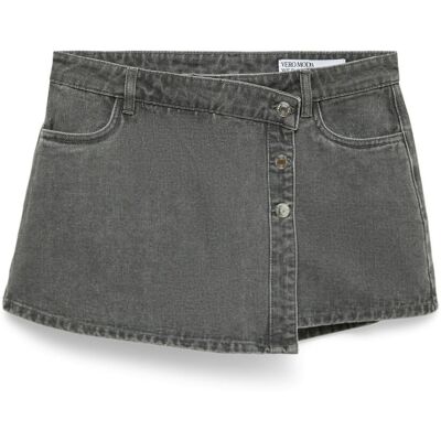 Vero Moda Vmsimone Hr Denim Skort Mix Dames Lichtgrijs S female Vero Moda Vmsimone Hr Denim Skort Mix Dames Lichtgrijs S female