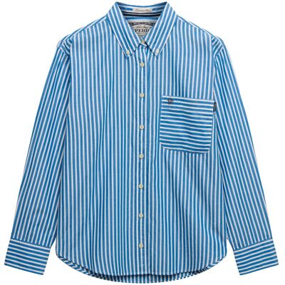 Superdry Poplin Overhemd Dames Kobalt 42 female Superdry Poplin Overhemd Dames Kobalt 42 female