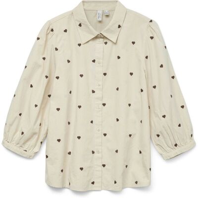 Vero Moda Vmfeat 3/4 Shirt Wvn Btq Ga Dames Wit XL female Vero Moda Vmfeat 3/4 Shirt Wvn Btq Ga Dames Wit XL female
