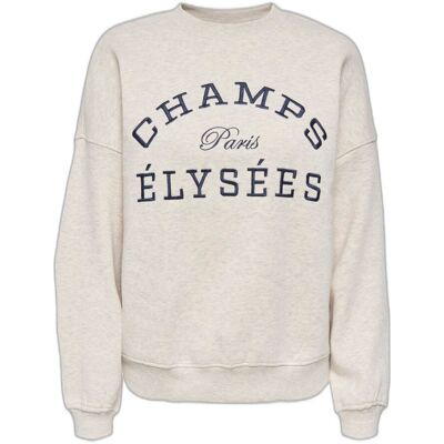 Jacqueline De Yong Mesa Life Sweatshirt Off-White XS female Jacqueline De Yong Mesa Life Sweatshirt Off-White XS female