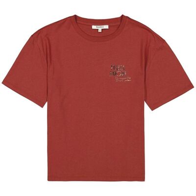 Garcia Ladies T-shirt Ss Rood XXL female Garcia Ladies T-shirt Ss Rood XXL female