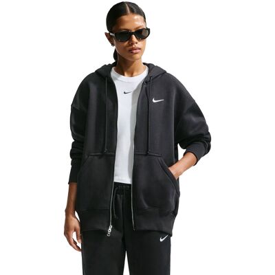 Nike Sportswear Phoenix Fleece Full-zip Oversized Hoodie Zwart L female Nike Sportswear Phoenix Fleece Full-zip Oversized Hoodie Zwart L female