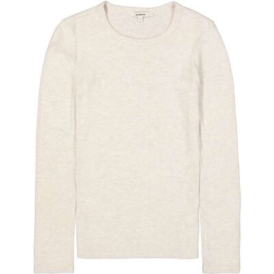 Garcia T-shirt Lange Mouwen Dames Beige S female Garcia T-shirt Lange Mouwen Dames Beige S female