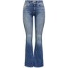 Only Onlblush Life Mid Flared Bb Rea1319 Jeans-Blauw M/"32 female