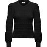 Only Sandy Long Sleeve Structure O-neck Zwart S female