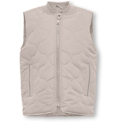 Only Anna Quilted Waistcoat Beige 134 girls Only Anna Quilted Waistcoat Beige 134 girls