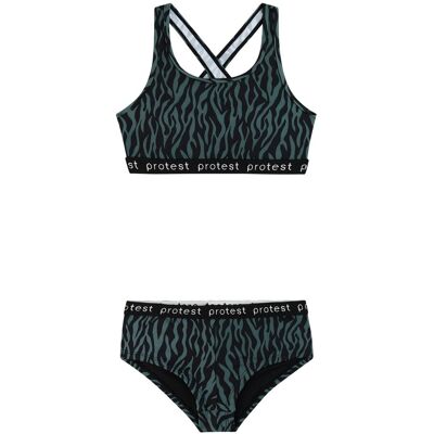 Protest Prtmonicas Jr Bikini Kids Groen-Zwart 176 girls Protest Prtmonicas Jr Bikini Kids Groen-Zwart 176 girls