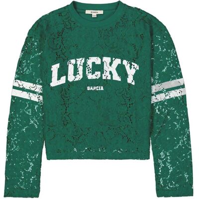 Garcia Girls T-shirt Ls Groen 140/146 girls Garcia Girls T-shirt Ls Groen 140/146 girls